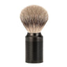 Muhle Rocca Jet Black Stainless Steel Silvertip Badger Shaving Brush