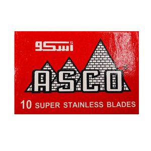 Asco Super Stainless Steel Red Double Edge Razor Blade 10-Pack