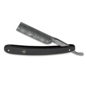 Boker Damascus Ebony Square Point 6/8" Straight Razor