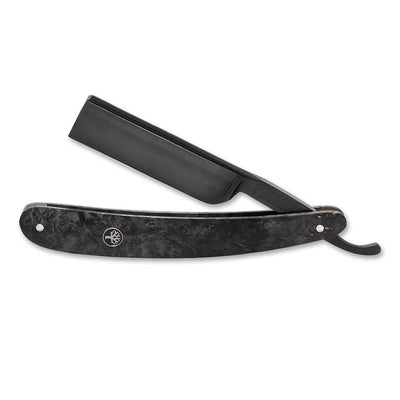 BOKER BLACK AMBOINA STRAIGHT RAZOR 6/8" SQUARE POINT