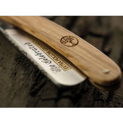 Boker The Celebrated Olive Wood Handle Straight Razor