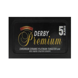 Derby Premium Double Edge Stainless Steel Double Edge Razor Blade 5-Pack