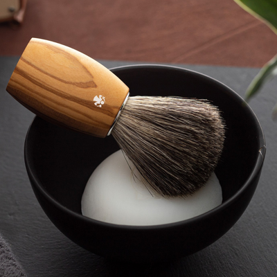 Dovo Olive Wood Synthetic Shaving Brush