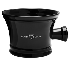 Edwin Jagger Ebony Porcelain Shaving Bowl With Knob