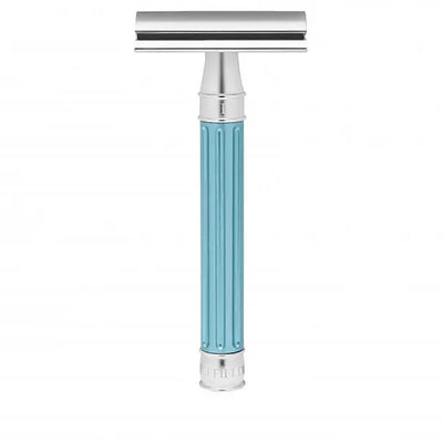 Edwin Jagger 3ONE6 Stainless Steel Light Blue Double Edge Safety Razor