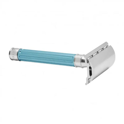 Edwin Jagger 3ONE6 Stainless Steel Light Blue Double Edge Safety Razor