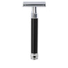 Edwin Jagger DEL8614bl Long Handle Double Edge Safety Razor Black