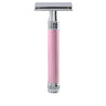 Edwin Jagger DELPI14bl Long Handle Pink Double Edge Safety Razor