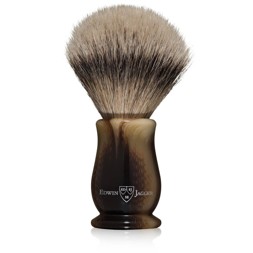 Edwin Jagger Chatsworth Imitation Light Horn Super Badger Shaving Brush