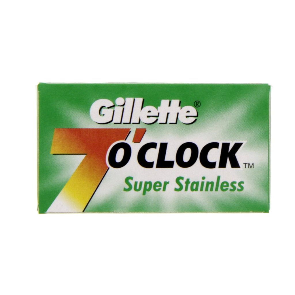 Gillette 7 O'Clock Green Super Stainless Double Edge Razor Blades 5 Pack