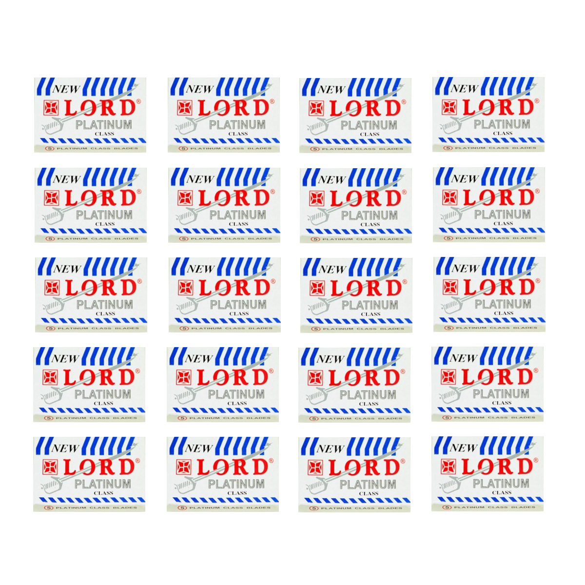 Lord Platinum Double Edge Safety Razor Blade 100-Pack