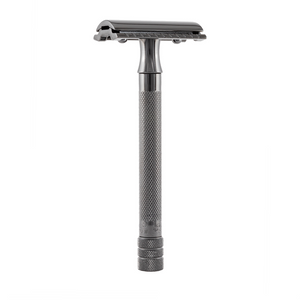 brand Merkur 23c black double edge safety razor extra long handle