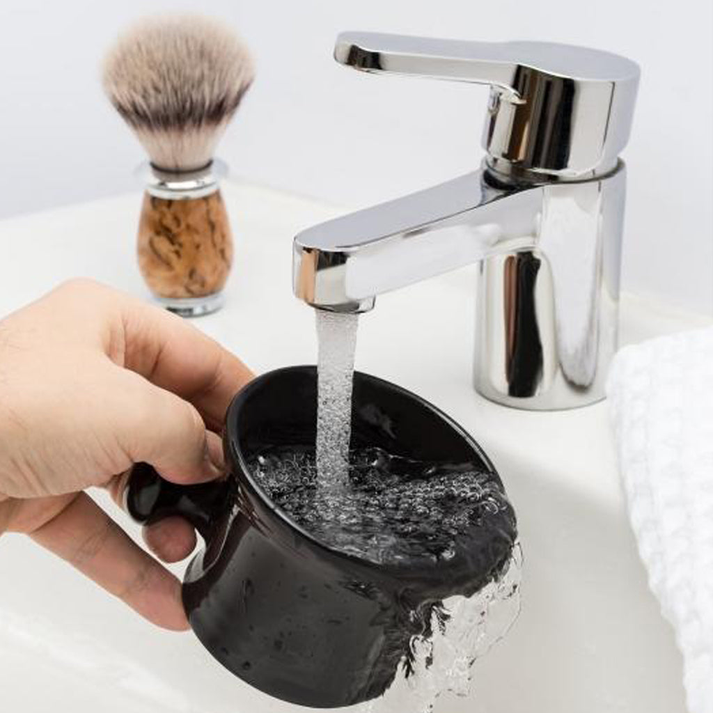 Muhle Black Porcelain Platinum Rim Shaving Dish