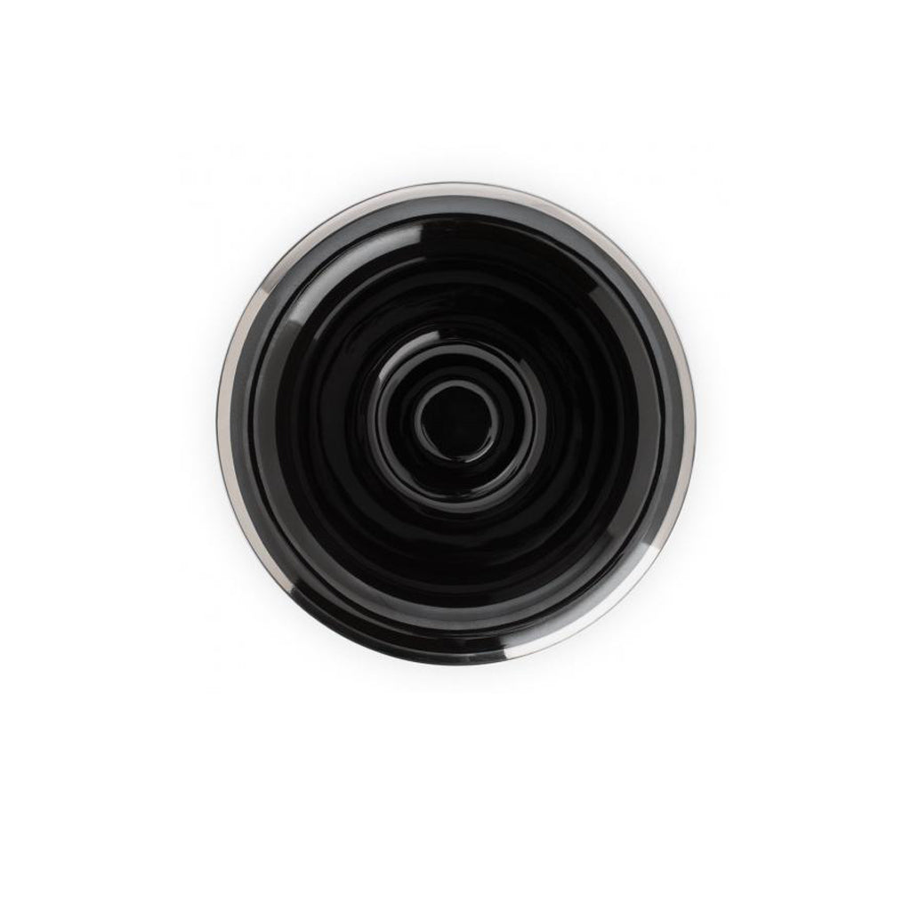 Muhle Black Porcelain Platinum Rim Shaving Dish