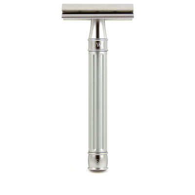 Edwin Jagger 3ONE6 Stainless Steel Double Edge Safety Razor, Silver