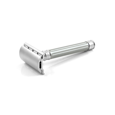 Edwin Jagger 3ONE6 Stainless Steel Double Edge Safety Razor, Silver