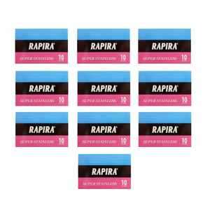 Rapira Classic Super Stainless Double Edge Safety Razor Blade 100 Pack