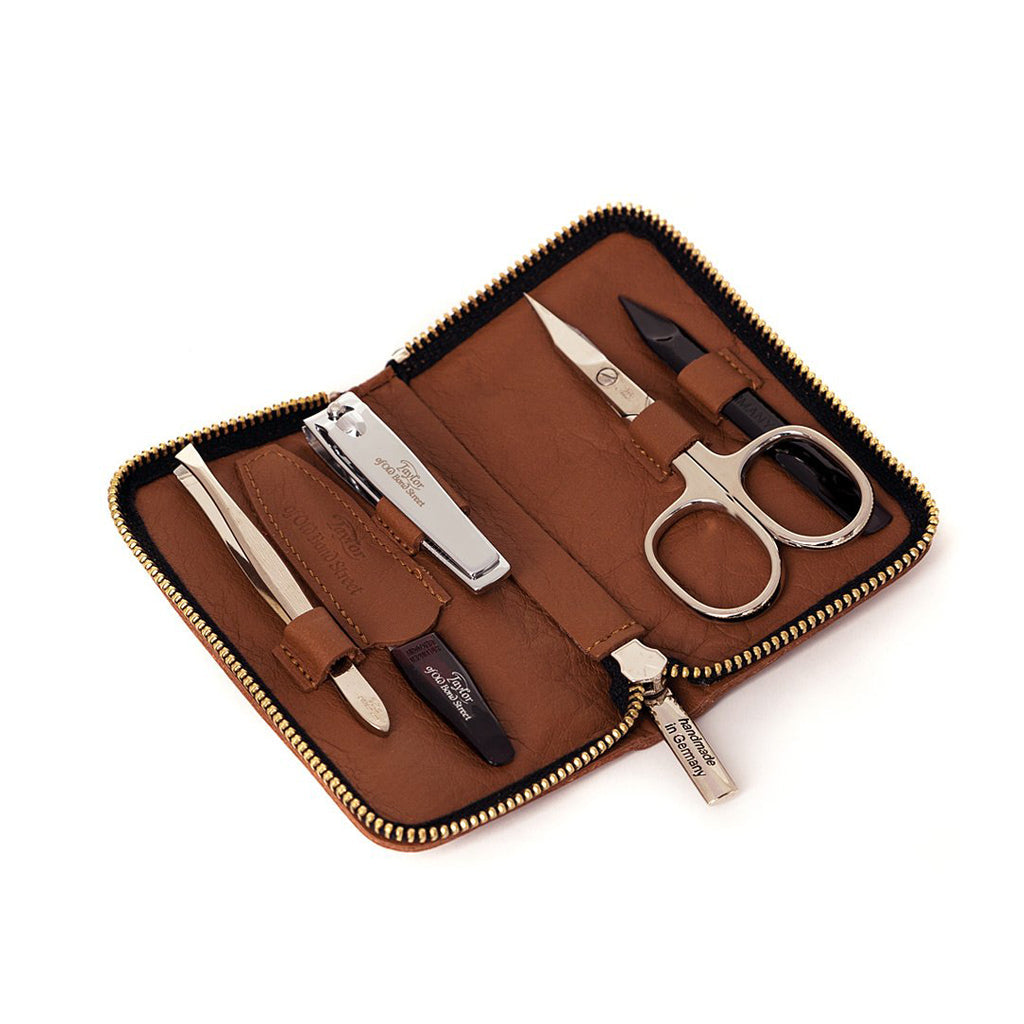 Taylor of Old Bond Street Brown Small Manicure Set