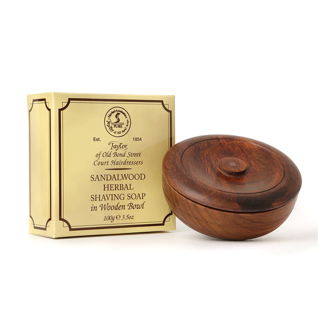 Taylor of Old Bond Street Sandalwood Wooden Shaving Bowl 3 oz