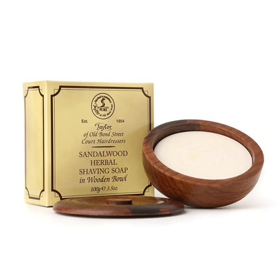 Taylor of Old Bond Street Sandalwood Wooden Shaving Bowl 3 oz