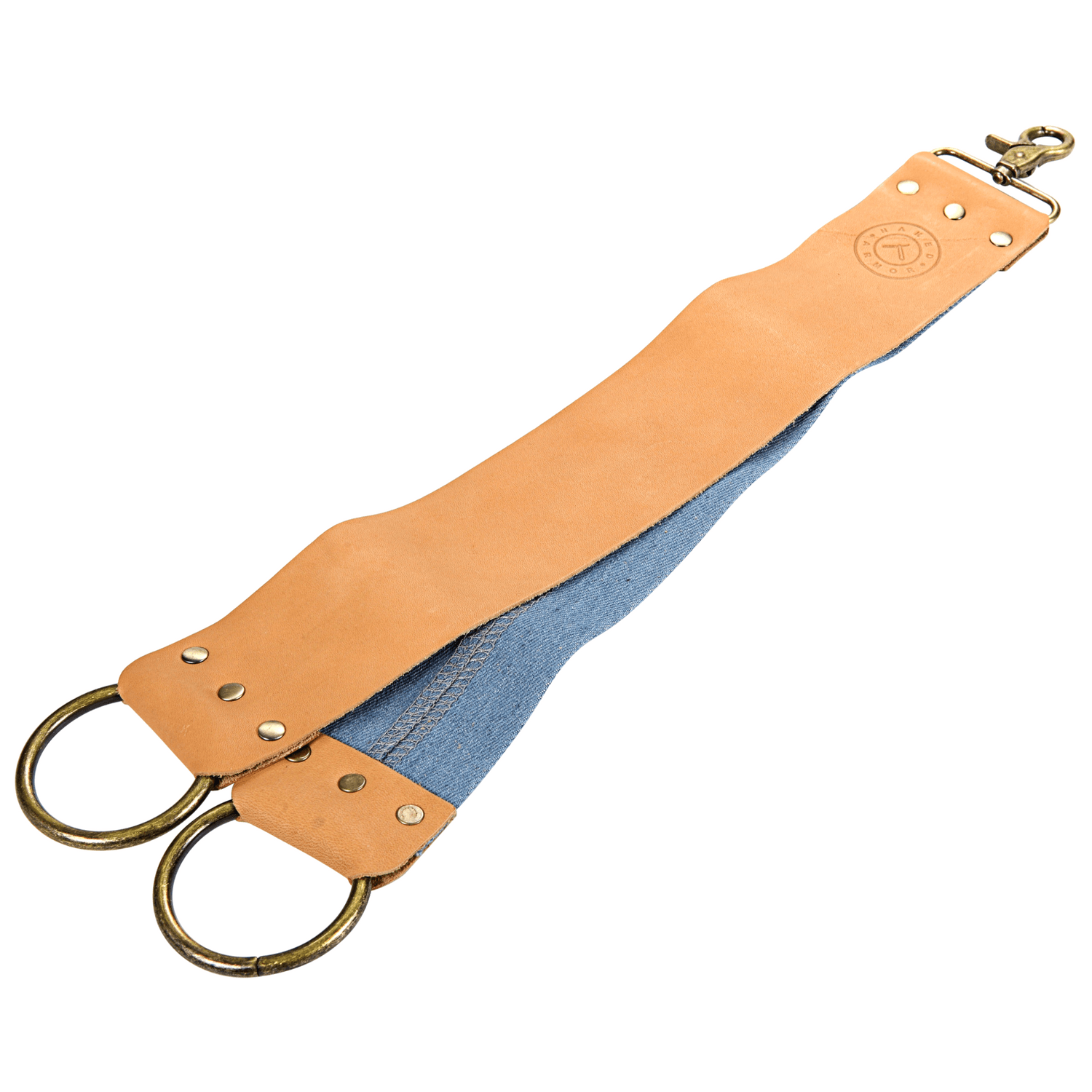 Naked Armor Stropping Leather Strop - Straight Razor Sharpening & Leather  Knife Sharpener, Brass Hooks, Linen Stropping Belt, Leather Strop for Knife