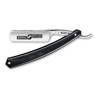 Thiers Issard Historic 'Bucephale' Straight Razor 6/8" Black Cow Horn Carbon Steel